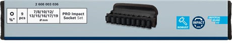 Bosch Professional Pro Impact Schlag-Stecknuss-Set kurz 3 8 9-teilig – 2608003036