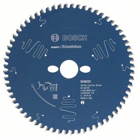 Bosch Zubehör Kreissägeblatt Expert für Aluminium 216x30x2,6 1,8x64t - 2608644110