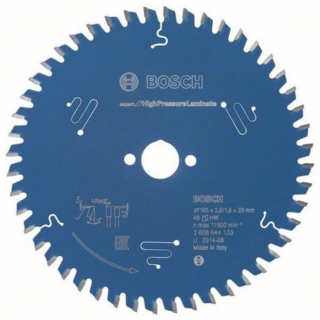 Bosch Zubehör Kreissägeblatt Expert für Hochdrucklaminat (Trespa) 165x20x2,6 1,6x48t - 2608644133