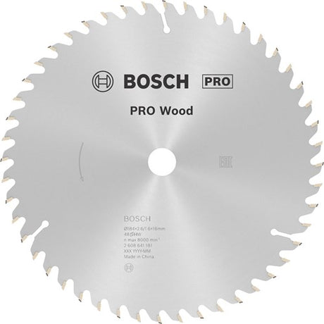Bosch Zubehör Kreissägeblatt Optiline Wood 184 x 16 x 2,6 mm, 48 1St - 2608641181