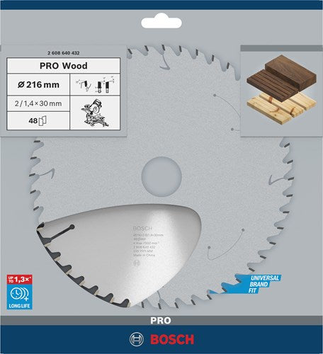 Bosch Zubehör Kreissägeblatt Optiline Wood 216 x 30 x 2,0 mm, 48 1St - 2608640432