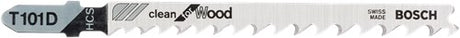 Bosch Zubehör Stichsägeblatt T 101 D Clean für Holz 5 Stück – 2608630032