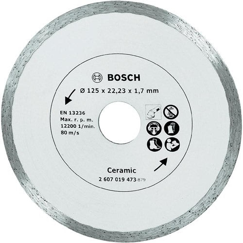 Bosch Zubehör Diamanttrennscheibe für Keramikfliesen, 125 mm ø - 2607019473