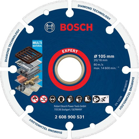 Bosch accessoires diamantmetaalschijf | 105 x 20 16 mm - 2608900531