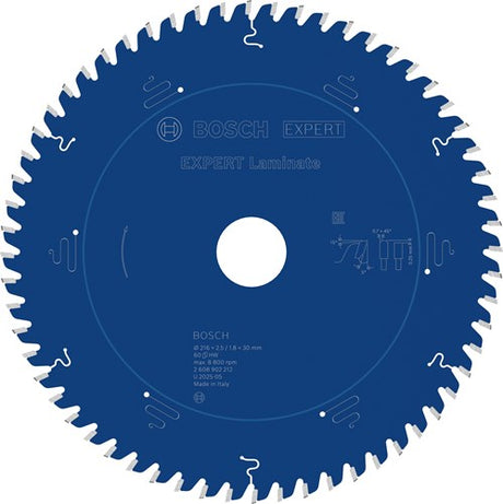Bosch accessoires expert laminate cirkelzaagblad | 216 x 2,5 1,8 x 30 mm | t60 - 2608902212