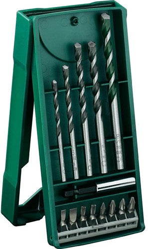Bosch Zubehör Multifunktions-Bohrer-Set 14-teilig – für Holz, Metall und Stein + Schraubbit-Set – 2607017161