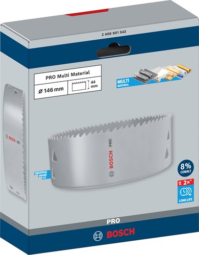 Bosch Zubehör Pro Multi-Material-Lochsäge | 146mm | mit Gewinde - 2608901543