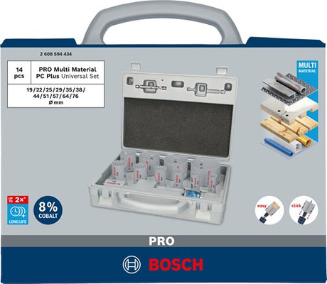 Bosch Zubehör Bosch Pro Multi Material PC Plus Lochsägen-Set 14-teilig – 2608594434