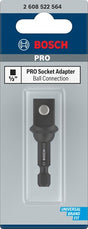 Bosch Zubehör Pro Steckdosenadapter mit Kugelanschluss | 1 2 | 50 mm – 2608522564