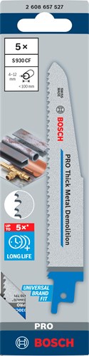 Bosch Zubehör Säbelsägeblatt S 930 CF Endurance für Schwermetall 5 Stück – 2608657527