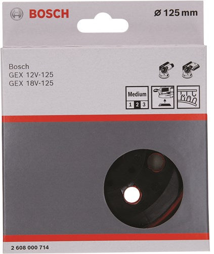 Bosch accessoires rubberen steunschijf 125mm medium voor gex12-18v - 2608000714