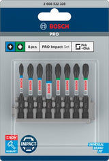 Imp Bosch Zubehör Schraube Bit Act Control PH1-PH3 PZ2-PZ3 50 mm 8x - 2608522328