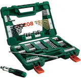 Bosch accessoires bosch v-line boor- en schroefbitset titanium - met ratel en magneet - 91-delig - voor hout, metaal en steen