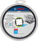Bosch Zubehör X-Lock Schleifscheibe Dose 10x Standard für Edelstahl 10x115x1x22,23mm, gerade - 1 Stück - 2608619266