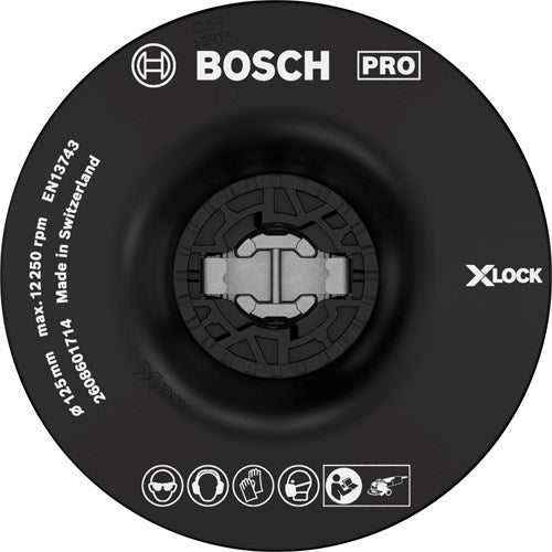 Bosch Zubehör X-Lock Stützteller für Fiberscheiben 125 mm weich – 1 Stück – 2608601714