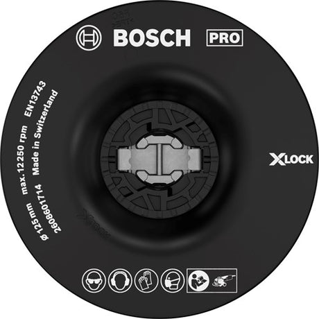 Bosch Zubehör X-Lock Stützteller für Fiberscheiben 125 mm weich – 1 Stück – 2608601714