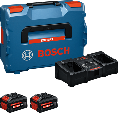 Bosch blau 18v 8,0ah Batterie Starterset exba18v-80 2-320 | 2x exba18v-80 + Ladegerät exal18v2-320 - 1600a0373x
