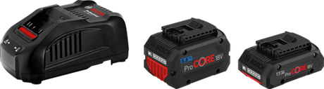 Bosch blauw 18v starterset met 2 accu's | 1x procore18v 5.5ah + 1x procore18v 4,0ah + lader gal 1880 cv - 1600a0214a