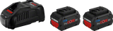 Bosch blaues 18-V-Starterset mit 2 Batterien Procore18V 5,5 Ah + Ladegerät Gal 1880 CV – 1600A0214C