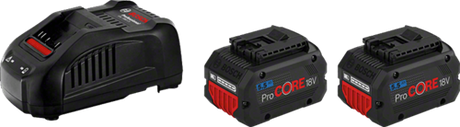 Bosch blaues 18-V-Starterset mit 2 Batterien Procore18V 5,5 Ah + Ladegerät Gal 1880 CV – 1600A0214C