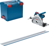 Bosch blauw gkt 55 gce professional invalcirkelzaagmachine | set | 1400 w | 1 x geleiderail | 165 mm zaagblad - 0615990m9d