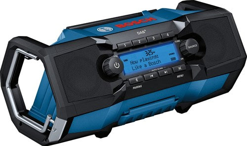 Bosch Blue GPB 18 V-2 SC Bauradio 18 V | (Empfang über DAB+, Bluetooth, UKW und AUX) | ohne Ladegerät - 06014a3100