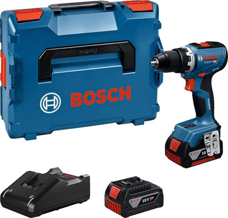 Bosch Blue GSR 18V-65 Akku-Bohrschrauber | 18v | inkl. Gal 18V-40 Schnellladegerät 2x GBA 5.0Ah Akku – 06019n3203