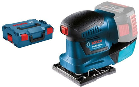 Bosch Blue Bosch Professional GSS 18V-10 – Akku-Exzenterschleifer – ohne Akku und Ladegerät – inklusive 3x Grundplatte mit Schleifplatte – 3x Schleifblatt
