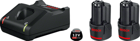 Bosch Prof. Startset 12V 2 Accus 2,0 Ah und Ladegerät