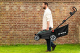 Bosch groen bosch rotak 18v2-43 - grasmaaier - inclusief 2 x 18v 4.0 ah accu en al 2x18v-88 lader en mulchplug