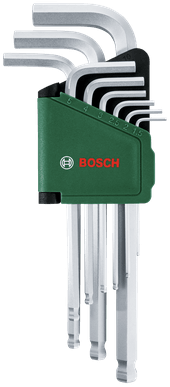 Bosch grüner Innensechskantschlüsselsatz | lange Version | 9-teilig - 1600a032v1