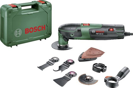 Bosch Green PMF 220 CE Multitool im Koffer inkl. Zubehörset - 220 W - 0603102001