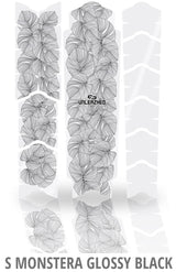 Unleazed Rahmenschutzfolie Monstera schwarz glänzend