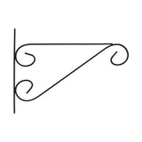 Esschert design hanging basket haak met krul m 2,1x26x19cm ijzer zwart