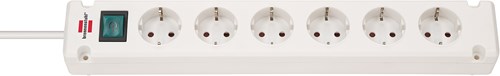 Brennerstuhl Bremounta Steckdosenleiste 6-fach 3m Kabel weiß