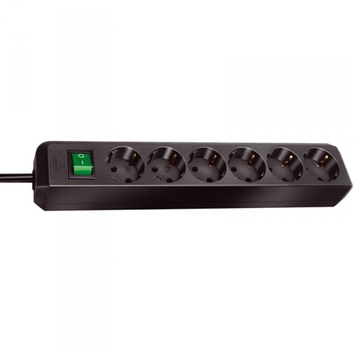 Brennerstuhl Eco-Line mit Schalter 6-fach schwarz 3 m h05vv-f 3g1,5 – 1159500400