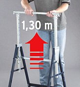Brennerstuhl Arbeitsständer Arbeitsständer höhenverstellbar. 1 - Packung Silber