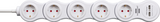 Brennerstuhl Vario-Steckdose mit USB 5-fach weiß, 1,4m h05vv-f 3g1,5 - 1155350210