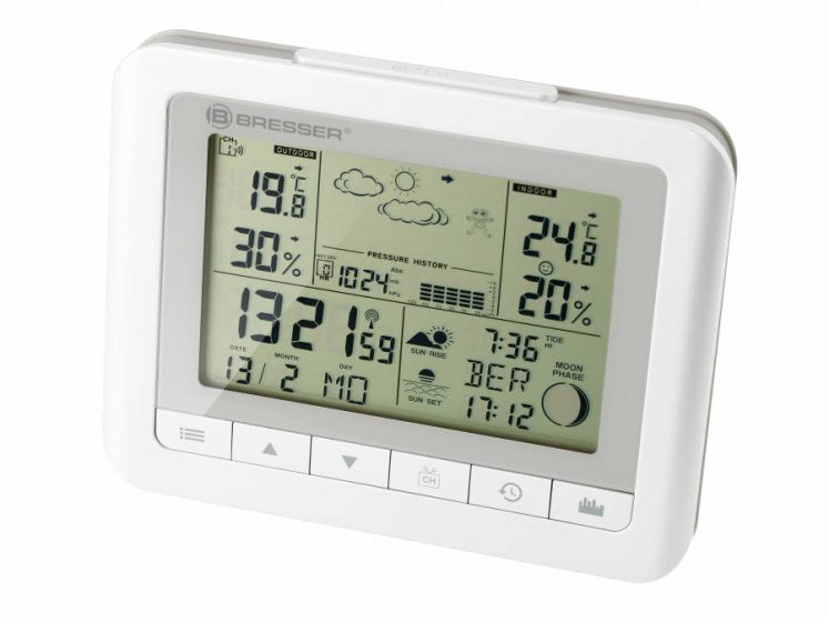 Bresser Wetterstation Temeotrend WF 16,5 x 3 x 13 cm weißer 3-Stück