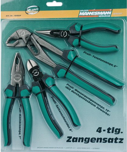 Brüder Mannesmann Zangensatz 4-teilig (Hobby) - 10997