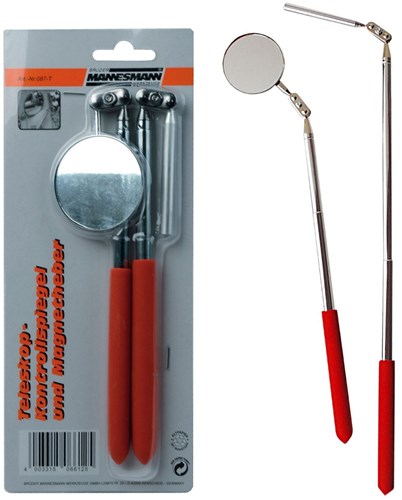 Brüder Mannesmann Teleskopspiegel und Magnethalter (Hobby) - 087-t