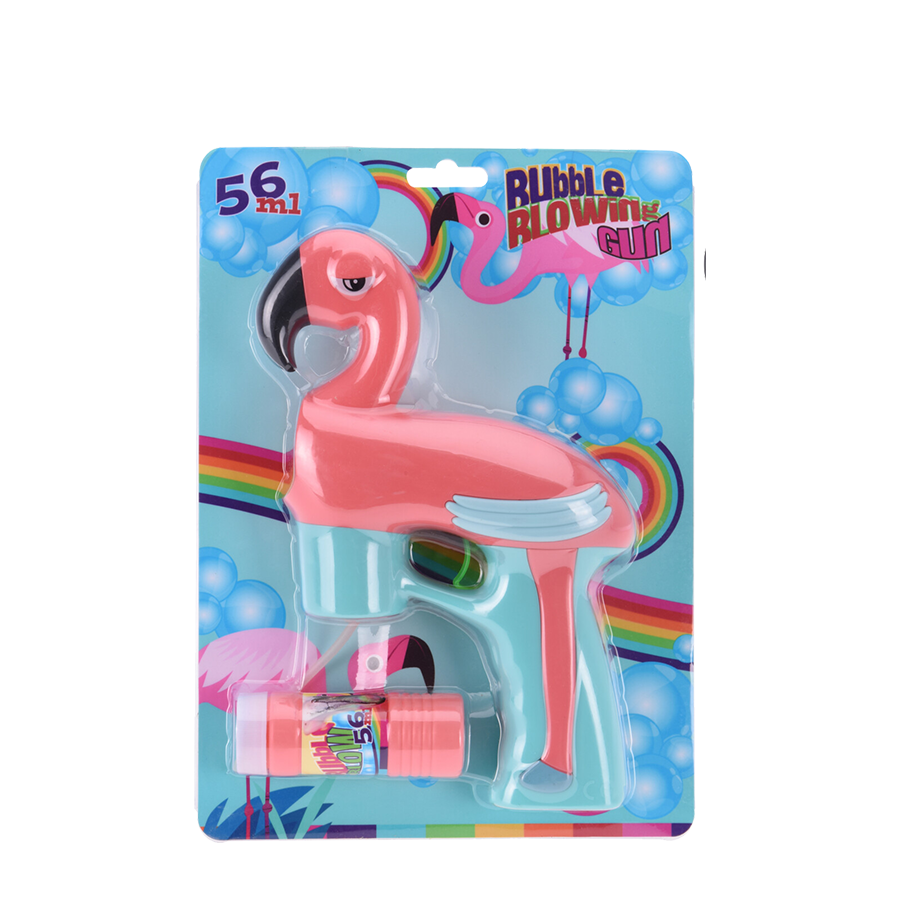 Bubble blow flamingo