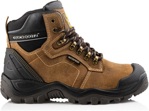 Buckbootz werkschoen bsh009 hoog s3 + kn | zwart bsh009bk | maat 42 - 00.176.032.42