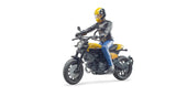 Bruder Motorrad Ducati Scrambler mit Fahrer