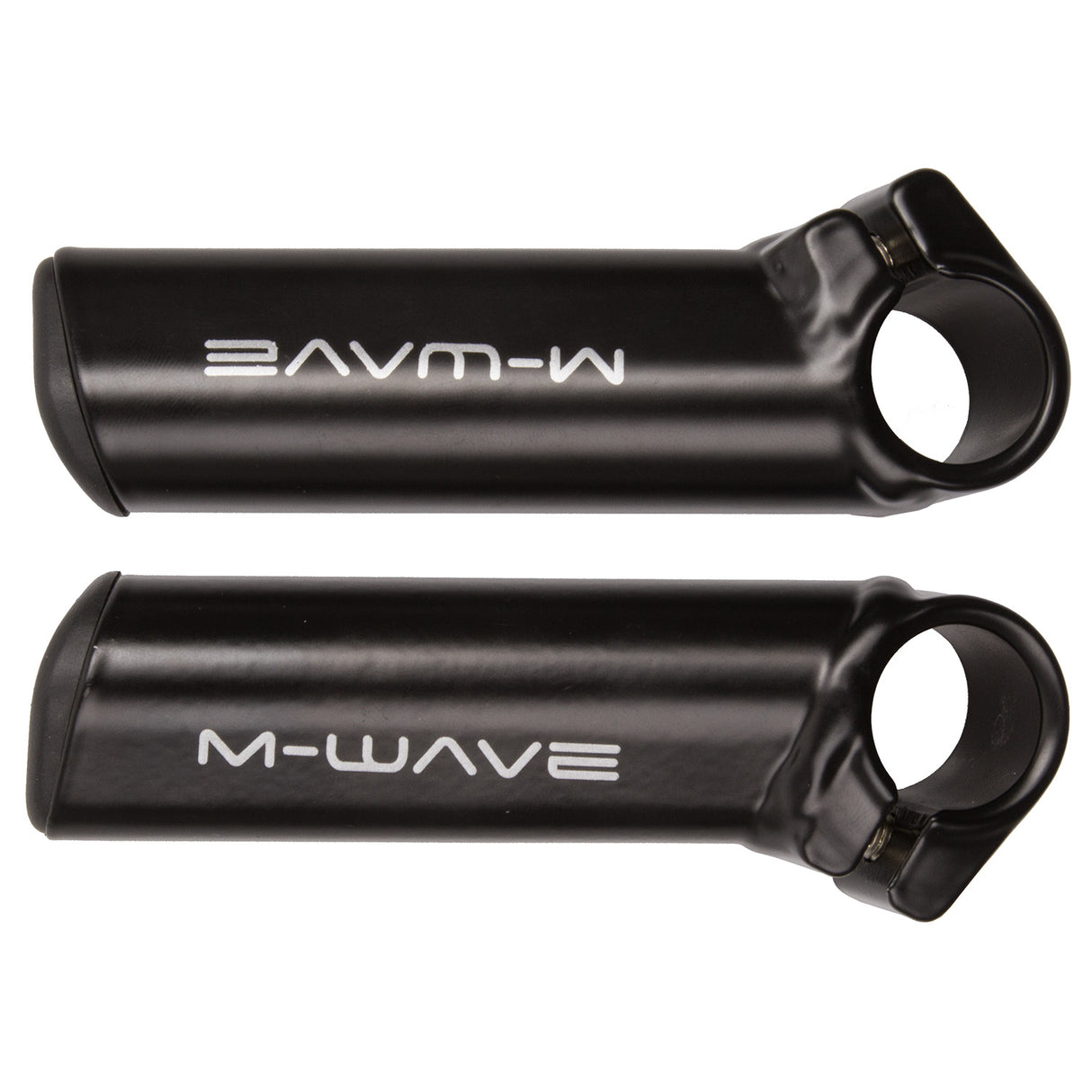 M -Wellen -Aluminium -Bar -ends 10 cm - gerade, kurz - Matt Black