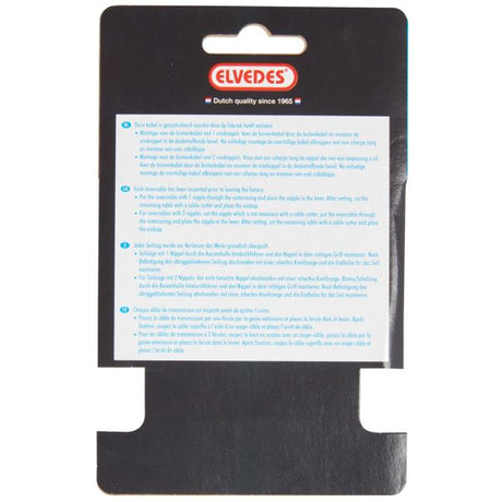 ELVEDES Rem Binnenkabel 2.000 mm 1 × 19 Drahtverzinke Ø1,5 mm mit T-Nipple Ø7 × 6 mm
