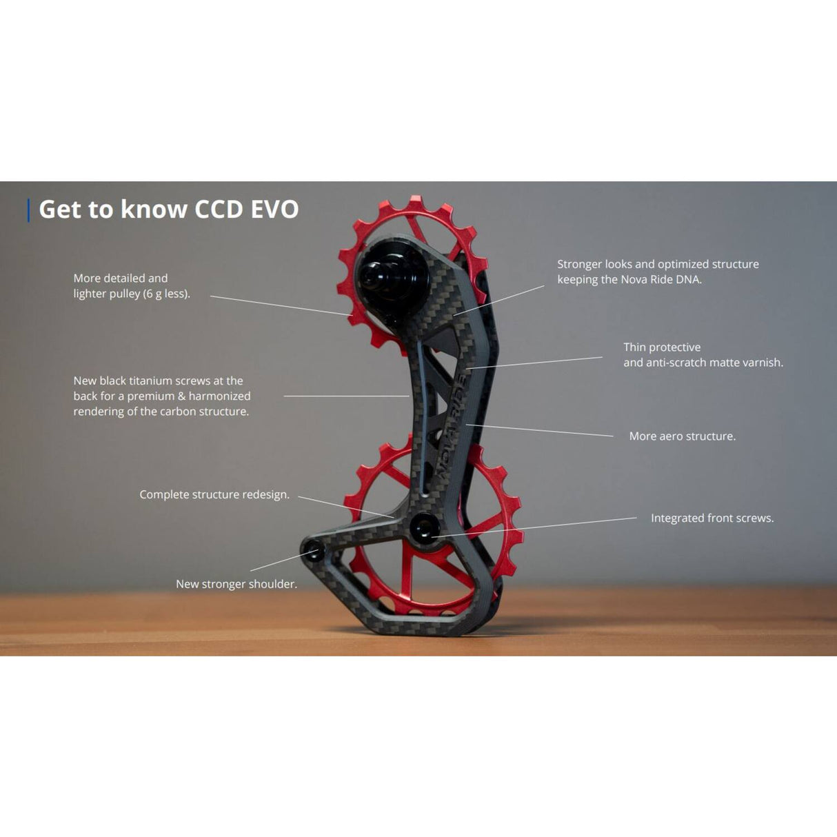 Novaride – CCD EVO Keramik-Umwerfer Rival Force Red 12-Gang