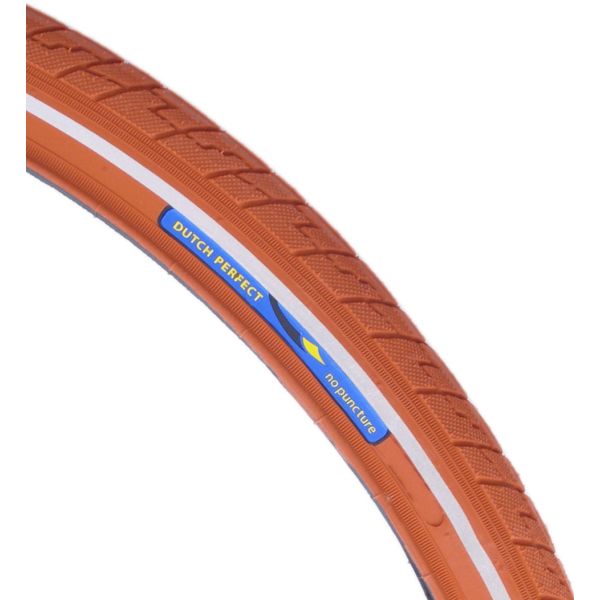 Dutchperfect-Reifen Dutch Perfect 28 x 1,40 40–622 mm Pannenschutz – braun mit Reflexion
