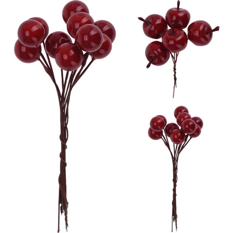 Home Styling Dekozweig Apfel oder Beeren 14x14x5cm