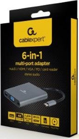Cableexpert USB-C 6-in-1 Multi-Adapter USB-C Dock 6-fach – 9530506